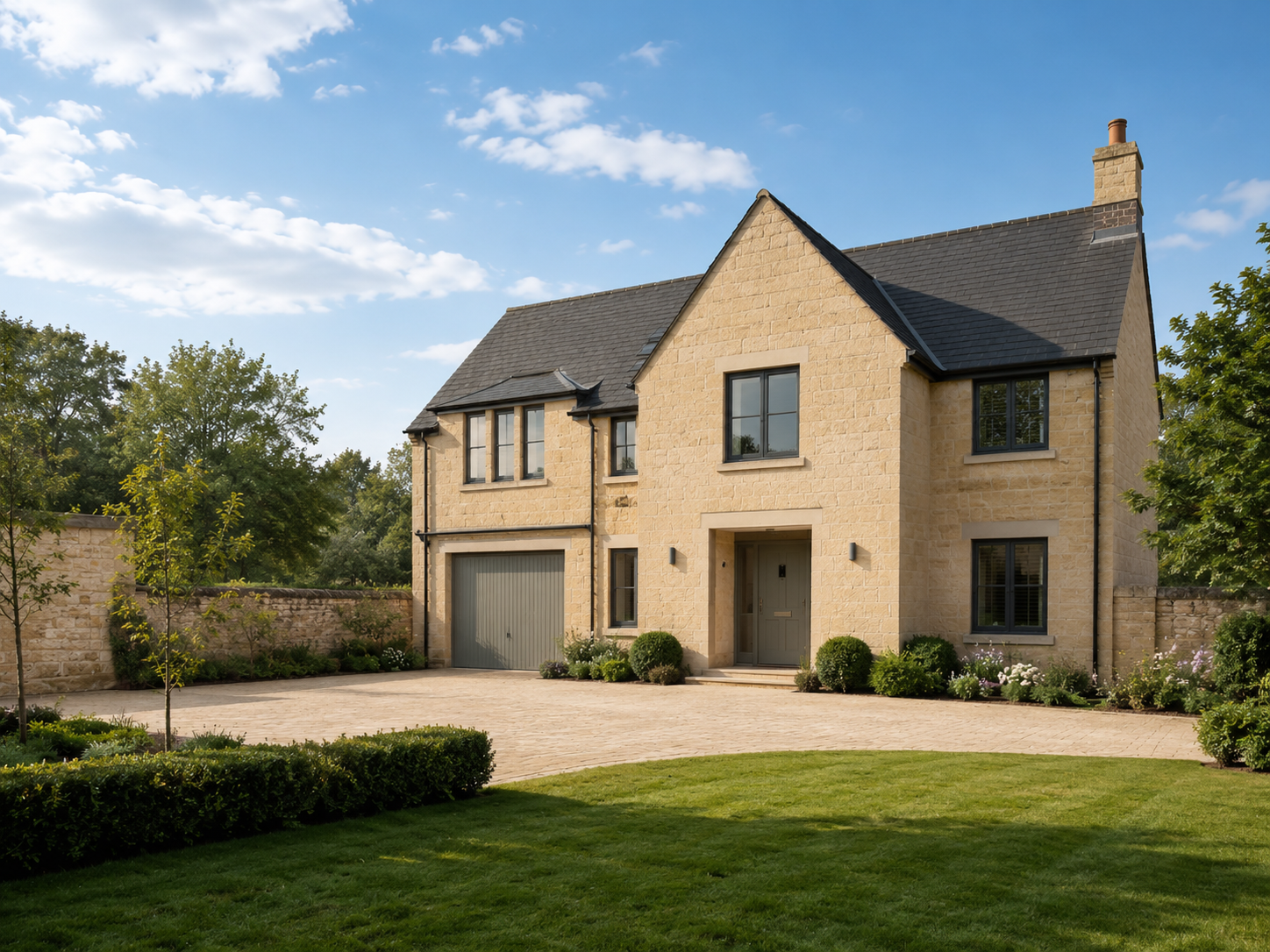 A new detached Bath stone house built by R.J. Gore and Son